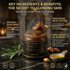 The Nourishing Exfoliation Duo: Argan Black Soap & Kessa Glove