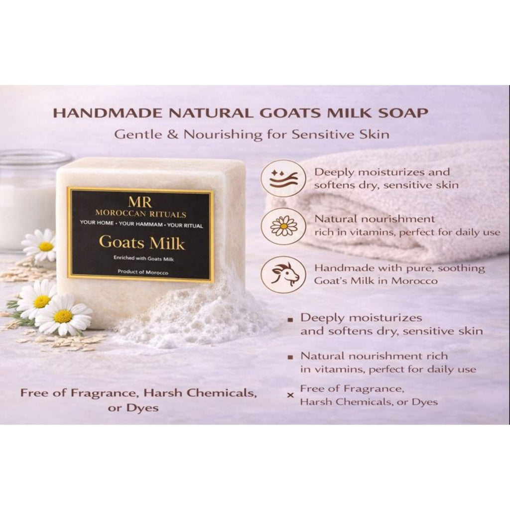 Traditional Moroccan Soap Bar with Goat's Milk - 100g