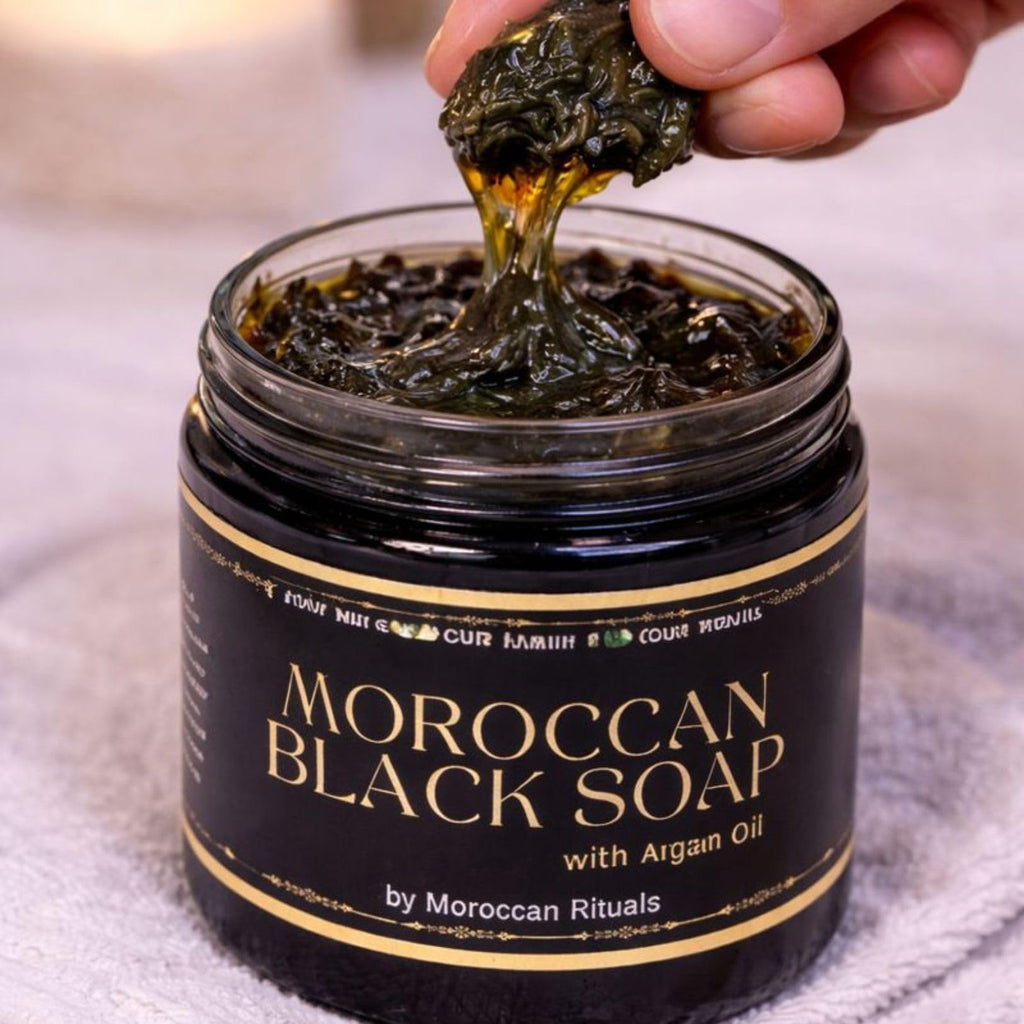 Traditional Beldi Black Soap with Argan Oil - 200g