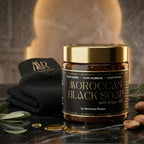 The Moroccan Hammam Ritual: 6-Piece Argan Black Soap Spa Set