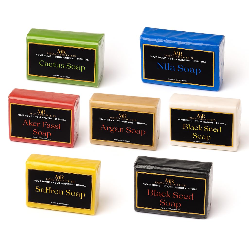 Traditional Moroccan Assorted Soap Bar Set - 7 x 100g