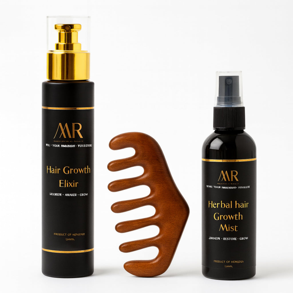 Traditional Moroccan Hair Growth Set with Argan & Castor Oil