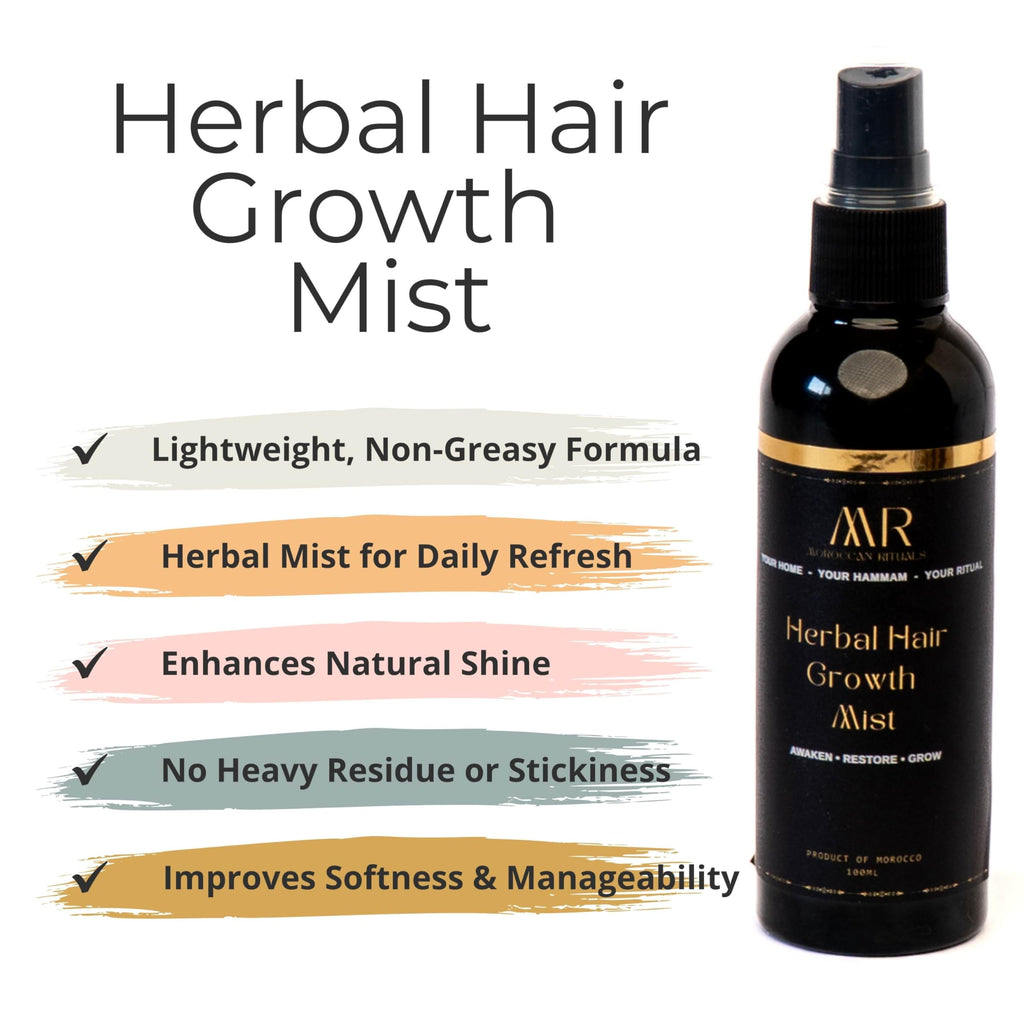 Traditional Moroccan Hair Growth Set with Argan & Castor Oil