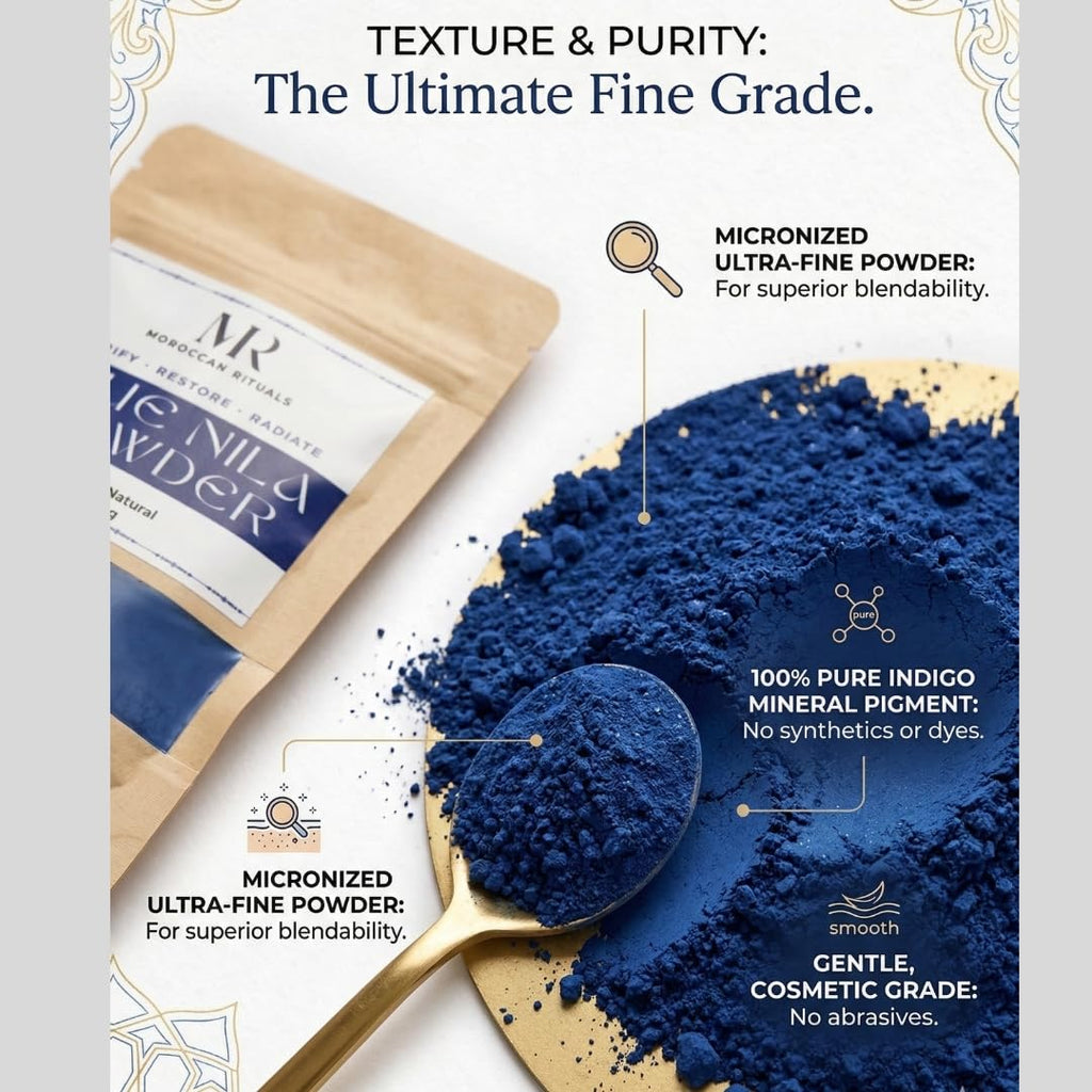 Traditional Moroccan Blue Nila Powder - 100g