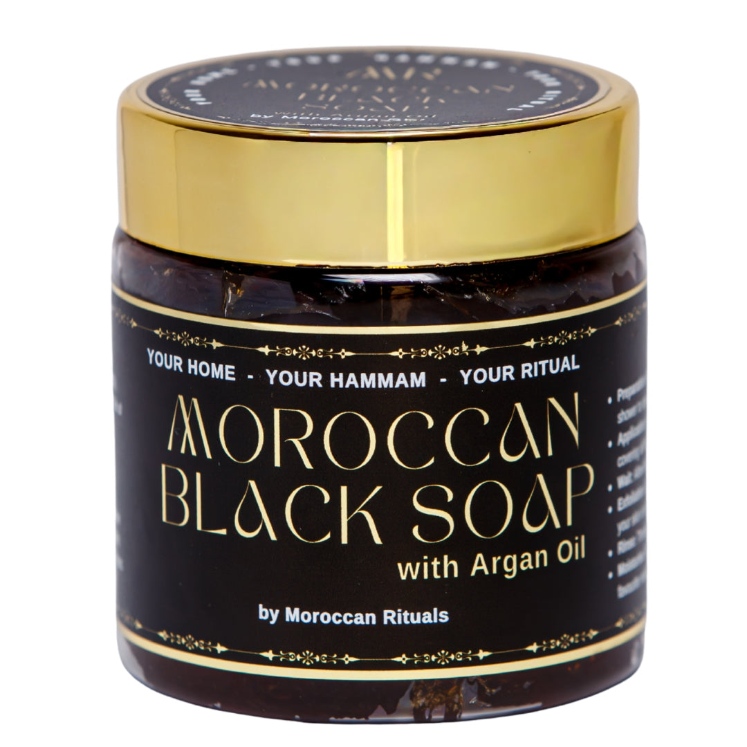The Nourishing Exfoliation Duo: Argan Black Soap & Kessa Glove