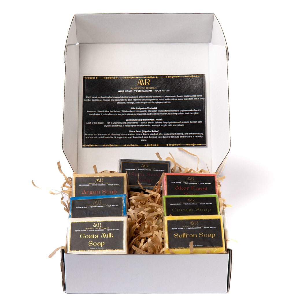 Traditional Moroccan Assorted Soap Bar Set - 7 x 100g