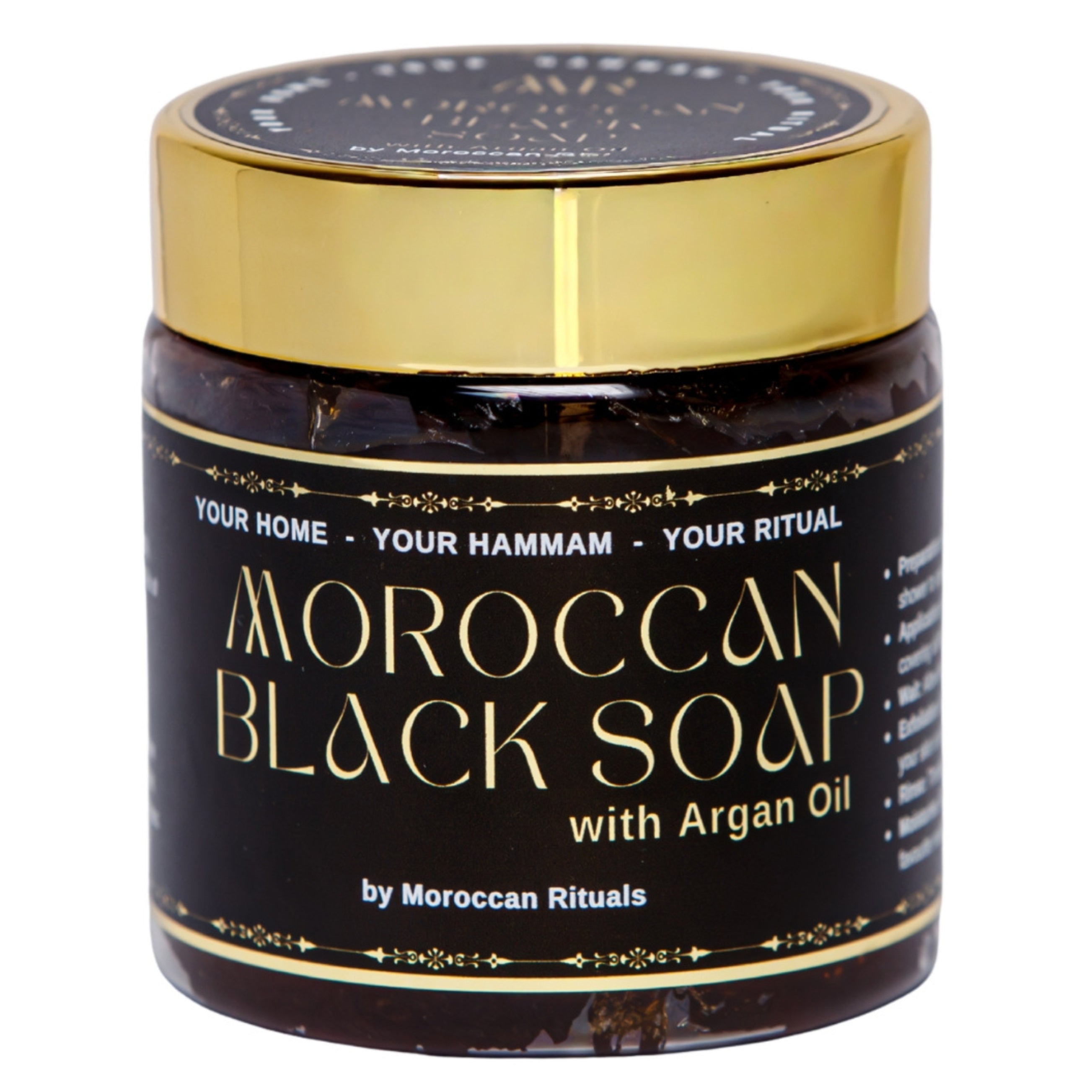 The Moroccan Hammam Ritual: 6-Piece Argan Black Soap Spa Set