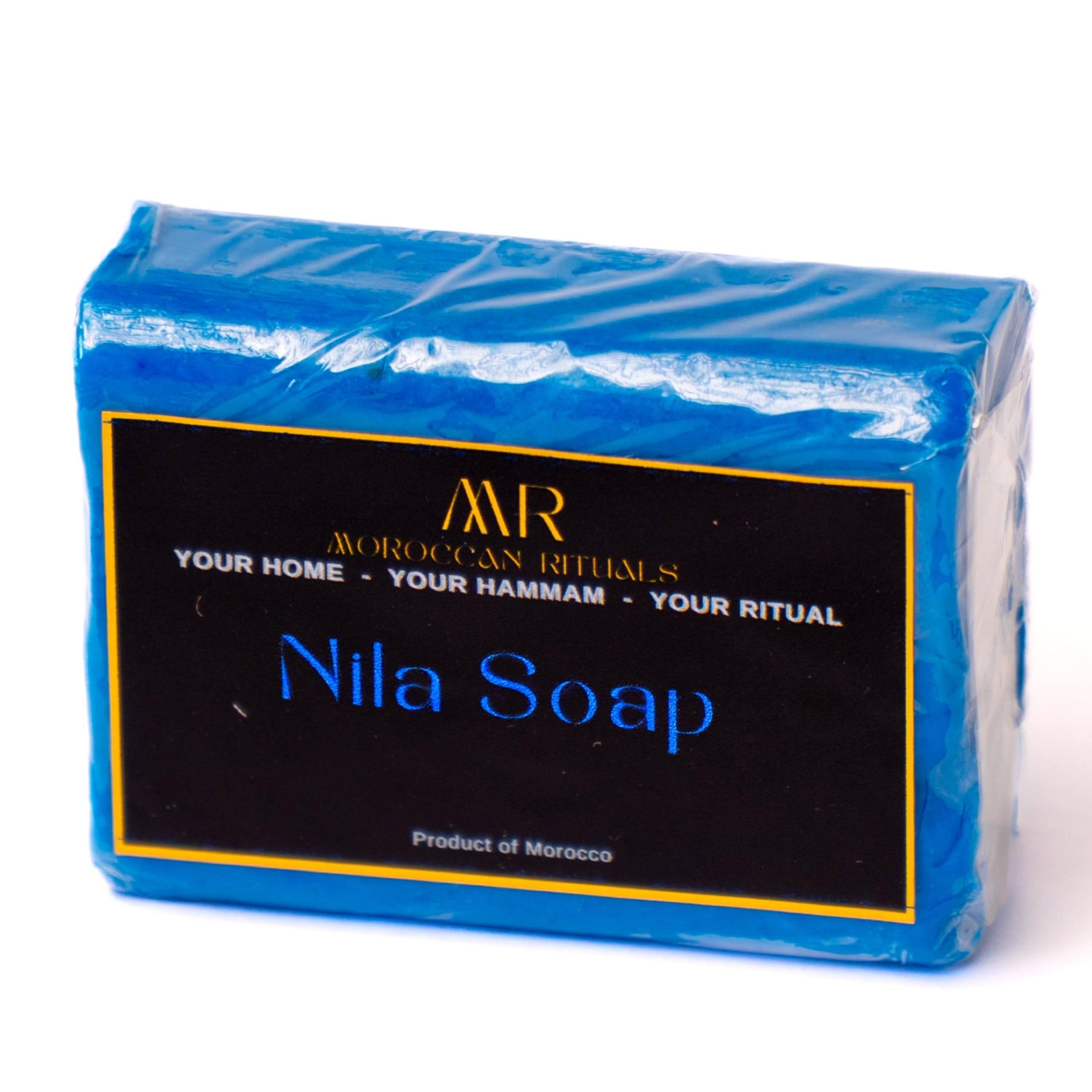 Traditional Moroccan Soap Bar with Blue Nila - 100g