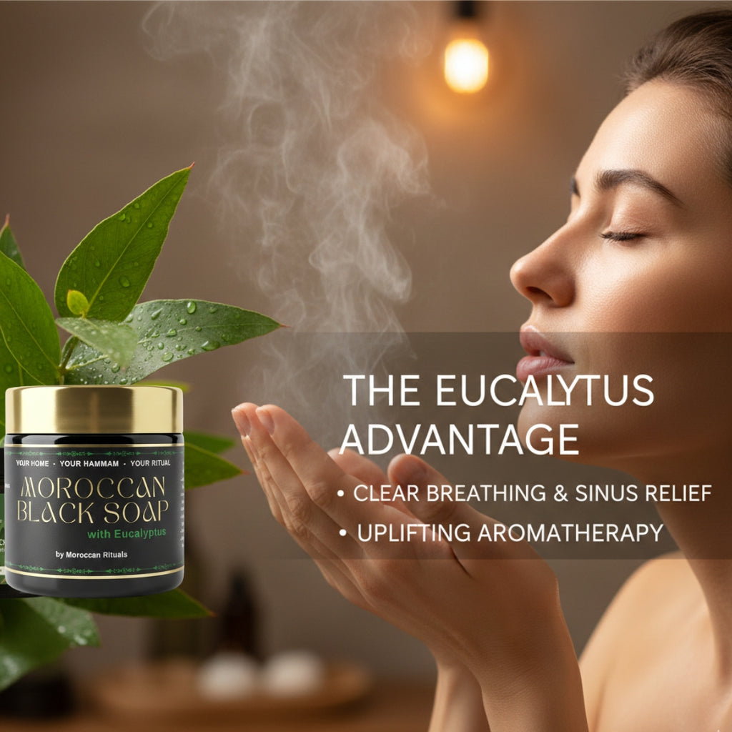 The Moroccan Hammam Ritual: 6-Piece Eucalyptus Black Soap Spa Set