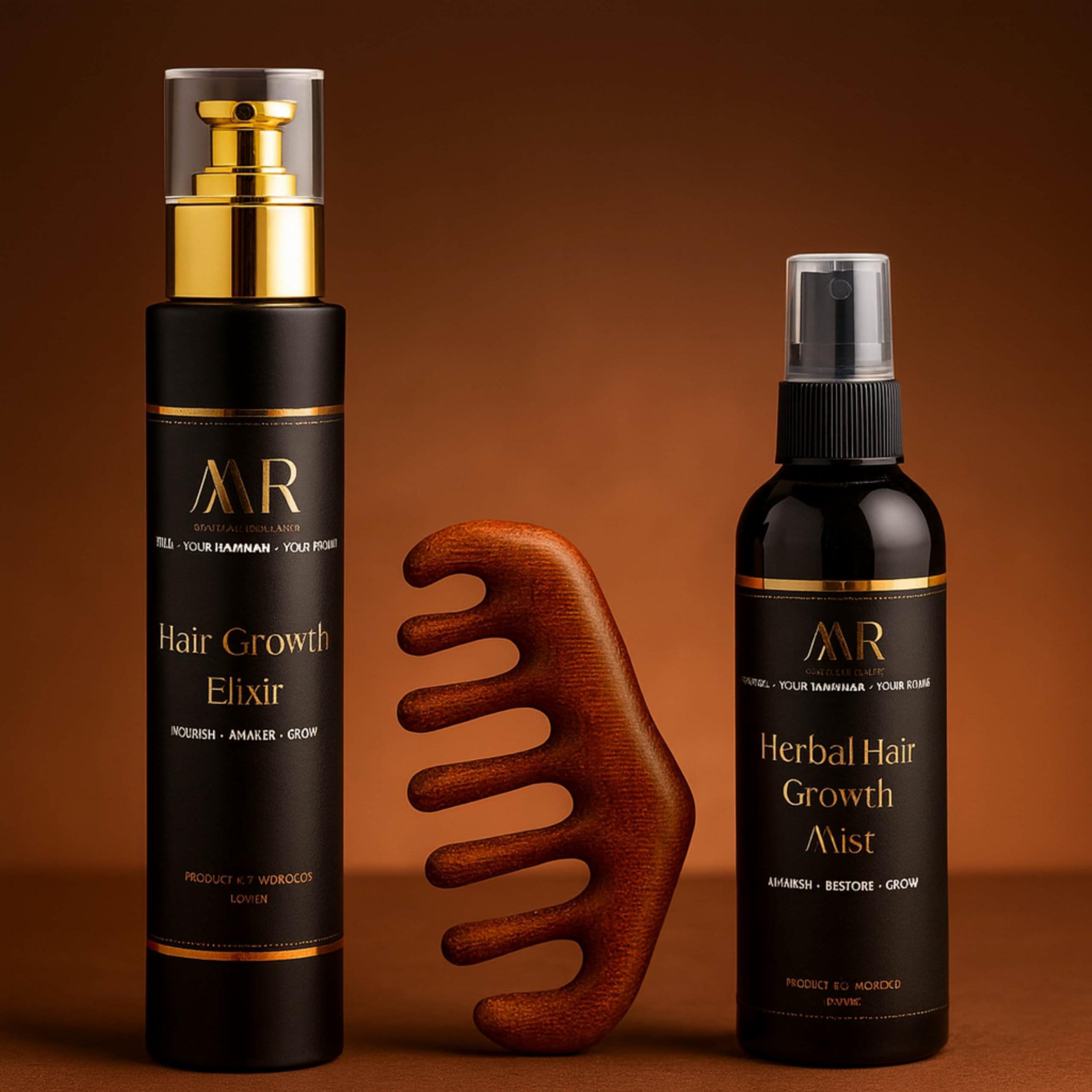 Traditional Moroccan Hair Growth Set with Argan & Castor Oil