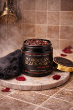 Traditional Beldi Black Soap with Red Aker Fassi - 200g