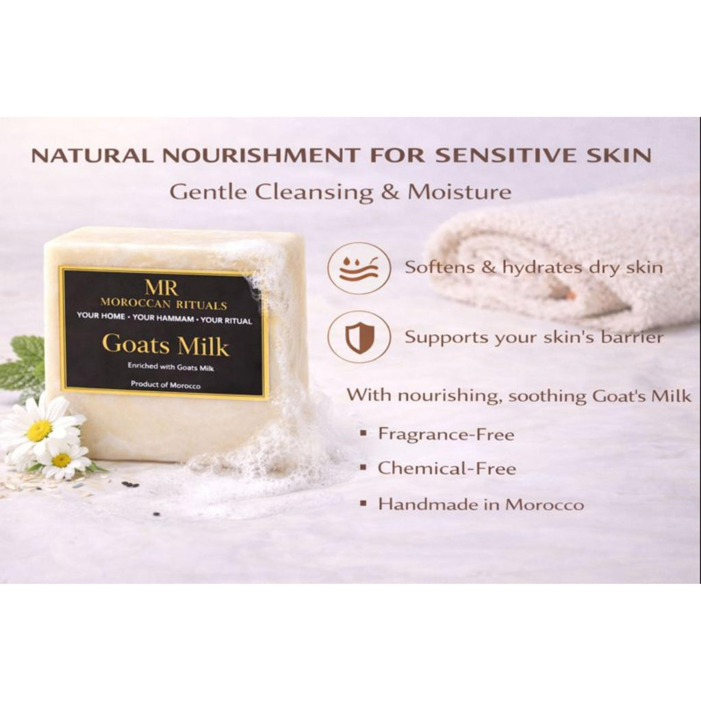 Traditional Moroccan Soap Bar with Goat's Milk - 100g